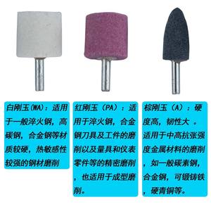 Autres têtes de meule cylindriques 16 20 25 30 mm en corindon rouge abrasif pour meuleuse à mortaiseuse, tampons de polissage - Product Image 5