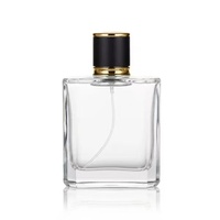 En stock – Flacon diffuseur de parfum de luxe carré vide en verre pour voiture, 8 ml et 10 ml, avec clips