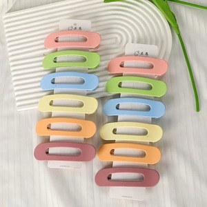 Morandi Colored Hair <b>Clips</b> 12 Cm Plastic Side <b>Clip</b> For Women Daily Use - Product Image 3