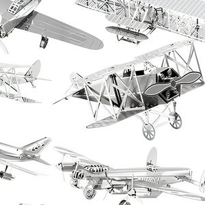 3D Metall Flugzeug Puzzle Flugzeugmodell DIY Bausatz Vintage Jet Hubschrauber Ausstellungsstück Geschenk - Product Image 4