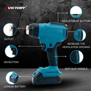 Xách tay 300W pin <span class=keywords><strong>lithium</strong></span> không Dây Súng không khí nóng công nghiệp công suất cao tự làm sử dụng nhiệt độ có thể điều chỉnh cho nhiệt hàn nhựa - Product Image 6