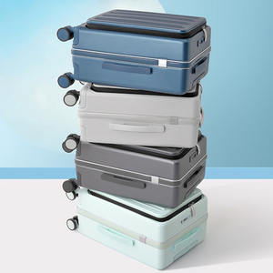 Valise à bagages à main à ouverture frontale au prix d'usine avec pochette pour ordinateur portable Bagage de voyage à trolle en aluminium à ouverture frontale - Product Image 5