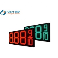 Venta caliente Led Pantalla de precio de gasolina impermeable 7 segmentos Precio de aceite señal de estación tablero y Panel de precio de Gas Digital