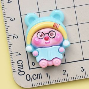 전화 케이스 헤어 클립에 대한 핑크 수지 매력 비버 Nutria DIY 장식 - Product Image 2