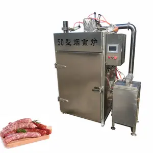 Automatic 50kg/Batch Meat Drying Smoking Machine/ Pork Meat Smokehouse Sausage Smoker Machine