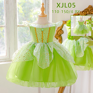 Robe de Princesse Tinker Bell pour Filles - Couronne Verte, Baguette Magique, Costume d'Elfe de Noël, Costume de Cosplay, Costumes de Films et de Séries TV, <span class=keywords><strong>Carnaval</strong></span> - Product Image 4