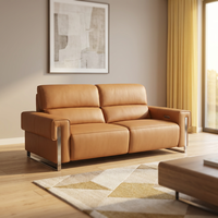 Luxuriöses Doppel-Elektrisches Liegesofa 2-Sitzer Elektrisch Verstellbares Sofa Stilvolles Design Komfortabler Sitz für Wohnzimmer Villa