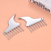 Peigne sans fil mini en acier inoxydable, masseur Gua Sha, planche de raclage des méridiens, produit de massage pour le cuir chevelu, le corps, le visage, le cou, le dos et les sacs