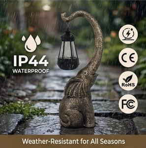 Estatuas de Elefantes <span class=keywords><strong>Solares</strong></span> para Jardín, IP44, Regalo Perfecto de Navidad para Mujeres, Escultura para Patio, Decoración de Paisaje con Luz - Product Image 6