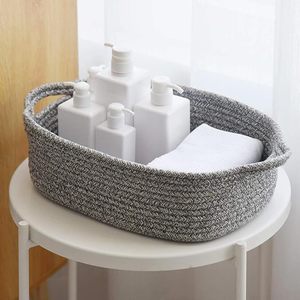 <span class=keywords><strong>Panier</strong></span> de rangement en corde de coton tissé <span class=keywords><strong>Table</strong></span> à <span class=keywords><strong>langer</strong></span> organisateur placard serviettes bébé pépinière <span class=keywords><strong>panier</strong></span> cadeau paniers vide <span class=keywords><strong>panier</strong></span> à linge - Product Image 1