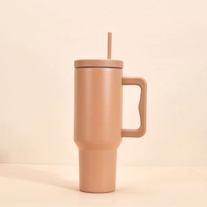 <b>40oz</b> Car Travel H4.0 <b>Handle</b> <b>Tumbler</b> Vacuum Mug Lid Straw Non-Slip Base ODM OEM Custom Brand - Product Image 6