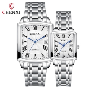 Chenxi 079A Amant Montres En Acier Inoxydable Bracelet Simple Date Quartz Montre-Bracelet Pour Hommes De <span class=keywords><strong>Luxe</strong></span> Casual <span class=keywords><strong>Couple</strong></span> Saint Valentin <span class=keywords><strong>Cadeau</strong></span> - Product Image 3