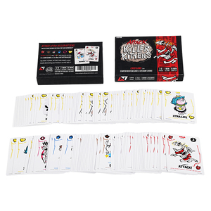 Usine 200G 500G épaisseur <span class=keywords><strong>jeu</strong></span> <span class=keywords><strong>de</strong></span> société personnalisé <span class=keywords><strong>cartes</strong></span> étanches <span class=keywords><strong>tueur</strong></span> carte à jouer avec boîte à couvercle - Product Image 2