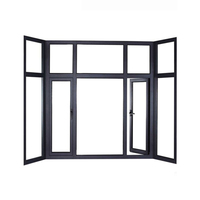 Fenêtre moderne à rupture thermique Design personnalisé extérieur en aluminium double verre baie et Bow windows
