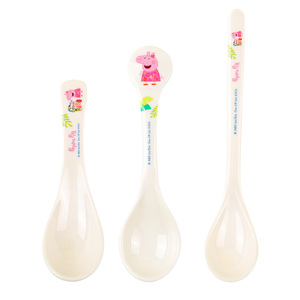 Wuhe Peppa Pig Melamine Spoon Fork Set For Kids 1-2 Years Bpa Free Feeding Training Utensils - Product Image 5