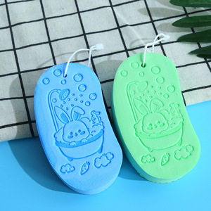 Esponja de baño para bebé, espuma Pva, patrón de conejo de dibujos animados, suministros de baño para niños - Product Image 1