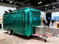 Chariot de restauration BBQ personnalisé en acier inoxydable, camion de restauration rapide, remorque de concession, camion de vente ambulante de hot-dogs, camion de vente de snacks, de frites et autres aliments