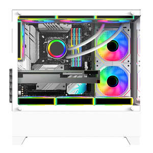 Châssis de jeu en verre trempé MATX USB 3.0 <span class=keywords><strong>Tour</strong></span> <span class=keywords><strong>vide</strong></span> légère pour PC et serveurs personnalisés avec ventilateur refroidisseur - Product Image 4