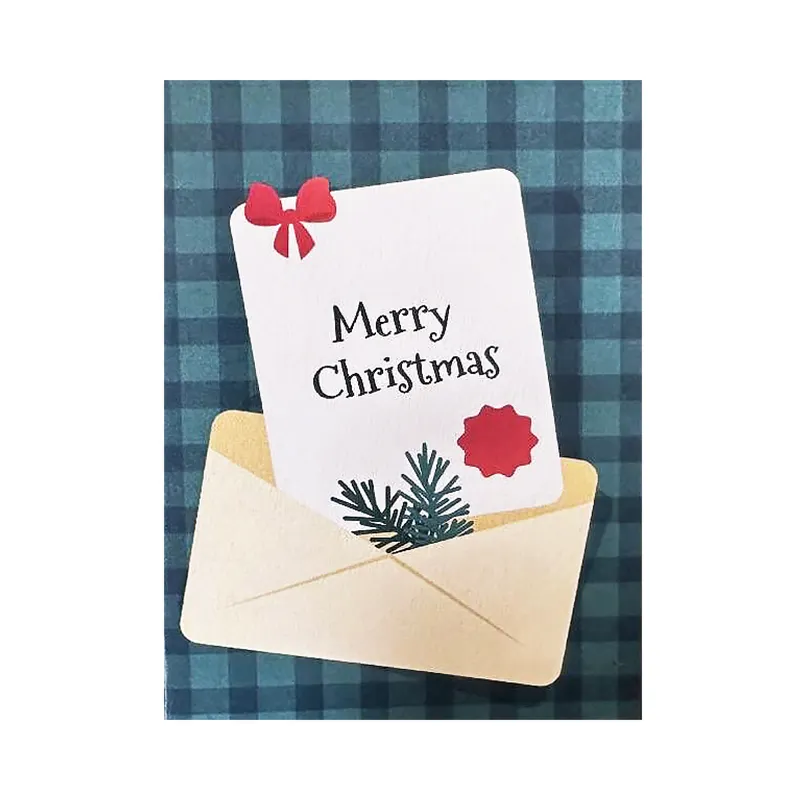 Custom Merry Christmas Thank You Card Promotional Festival Farewell Party Gift Cards And Envelopes christmas card