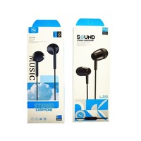 Écouteurs intra-auriculaires filaires dynamiques non-isolants phoniquement, non étanches, avec microphone à commande filaire 3,5 mm, longueur de câble 1,15 cm