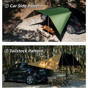 Vente chaude 2025 8 ㎡   Auvent latéral <span class=keywords><strong>de</strong></span> <span class=keywords><strong>toit</strong></span> <span class=keywords><strong>de</strong></span> voiture, pare-soleil latéral <span class=keywords><strong>de</strong></span> voiture, <span class=keywords><strong>tente</strong></span> imperméable pour divers véhicules pour <span class=keywords><strong>Tesla</strong></span> - Product Image 2