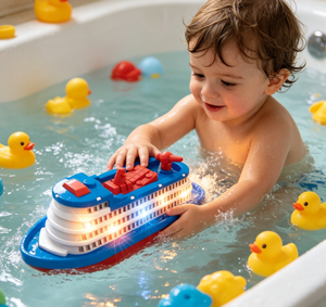 Juguete de Barco Crucero con Rociador de Agua para Niños - Barco Interactivo para la Hora del Baño con Efectos de Luz y Sonido - Product Image 2