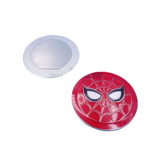 Autocollant logo Spider-Man en métal, alliage de zinc, circulaire, auto-adhésif, pour sacs, sacs à main, vêtements - Product Image 5