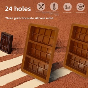 Moldes de Silicona para Barras de Chocolate, Fáciles de Desmoldar, Duraderos, Antiadherentes, para Repostería Casera o DIY - Product Image 2