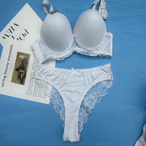 Комплект женского нижнего белья (бюстгальтер и трусики) YWB082, размер 40-46D, для полных девушек и подростков, дышащий, разных цветов, за 2,15 доллара. - Product Image 2