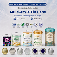 Boîte cylindrique en fer blanc personnalisée en usine, 800g 600g, scellée, pour lait en poudre, protéines en poudre, compléments alimentaires, céréales, noix et légumineuses