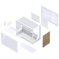 Nouveau Boîtier PC JONSBO D33 WOOD Blanc MATX Version Bois, Châssis Compact Mid-Tower pour Ordinateur de Bureau Gaming