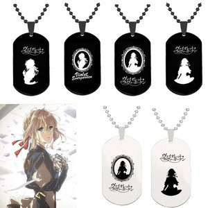 Anime gioco viola <span class=keywords><strong>Evergarden</strong></span> collane viola <span class=keywords><strong>Evergarden</strong></span> Halloween moda uomo donna Cosplay accessori regali - Product Image 1