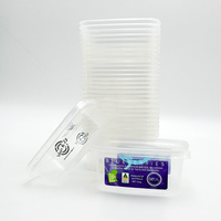Boîte d'emballage alimentaire en plastique transparente, rectangulaire, en PP, petite, jetable, pour sauces, gâteaux, adaptée au micro-ondes