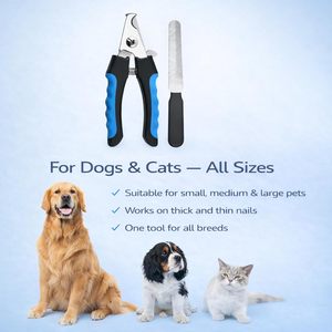 Cortauñas Profesional de Acero Inoxidable para Mascotas, Recortador para Perros y Gatos con Protector de Seguridad, Material ABS, Fácil de Limpiar - Product Image 6