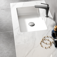 Meuble de salle de bain moderne sans poignée, étanche, en acier inoxydable, avec lavabo en céramique intégré et miroir LED anti-buée, durable