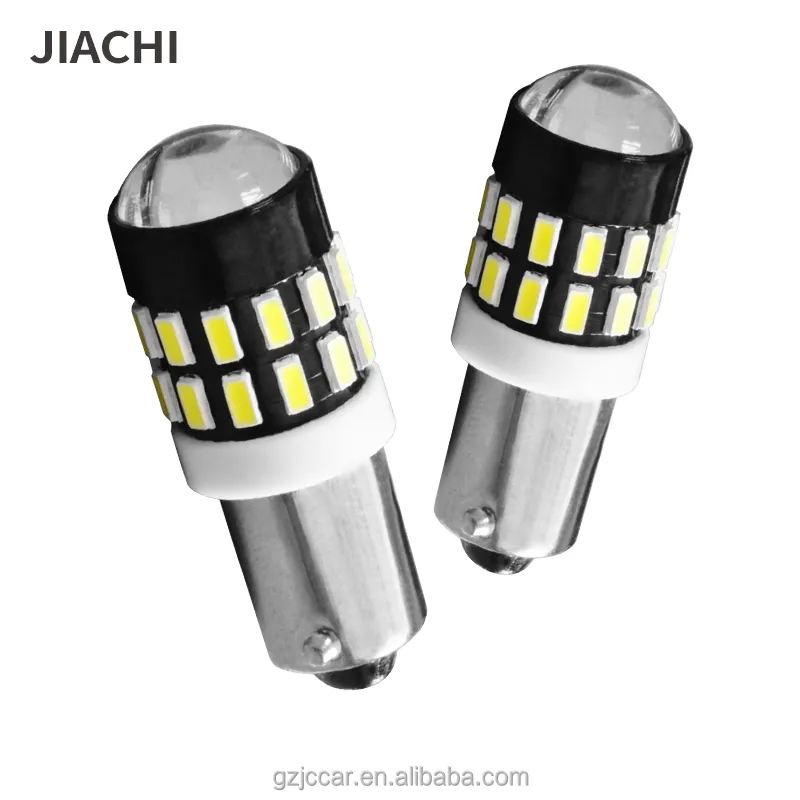 JiaChi 100PCS 자동차 액세서리 슈퍼 밝은 H6W T11 W6W T4W BA9S 주도 자동차 전구 라이트 3014 칩 30SMD 사이드 램프 화이트 DC12-24V 렌