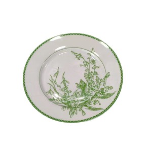 Service de table de luxe en céramique verte motif muguet avec bords blancs, vaisselle écologique, motif classique personnalisable pour hôtels - Product Image 5