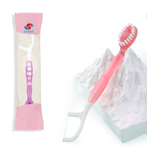 Mini cepillo de dientes desechable multifuncional Limpieza de aliento fresco viaje Oral portátil nuevo cepillo de dientes de cuentas explosivo plástico - Product Image 1