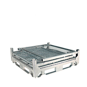 תעשייתי אחסון מזון אחסון תעשייתי stackfable מתכתי מקופל תיבת מזרן מתכת עם מכסה למכירה - Product Image 6