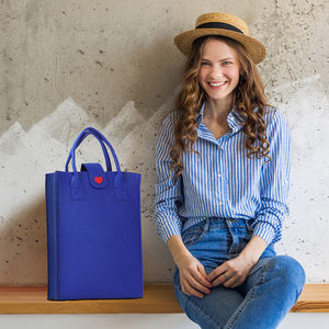 Bolsa de Compras Ecológica de Fieltro PET para Mujer con Logotipo Personalizado, Impresión en Seda, Uso Promocional Personalizado - Product Image 5