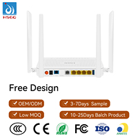 HSGQ-X411AXF 4GE + 1POTS+1USB AX3000 WiFi 6 ONU 2.4GHz & 5GHz Dual Band GPON/EPON Kompatibel dengan Peralatan Serat Optik OLT