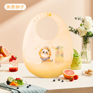 ผ้ากันเปื้อนเด็กซิลิโคนกันน้ําอาหารเสริมถุงข้าวเด็กฤดูร้อนบางเฉียบถุงน้ําลายเด็กผ้ากันเปื้อนโปร่งใส - Product Image 3