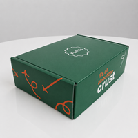 Caja de Papel Corrugado Resistente a la Grasa con Estructura Plegable para Empacar Hamburguesas, Sándwiches, Papas Fritas, Comida Frita y Kits de Comida