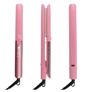 Plancha de pelo de hierro plano profesional, rizador con placa de cerámica, pantalla LED de doble voltaje de viaje, calentamiento rápido, apagado automático - Product Image 2