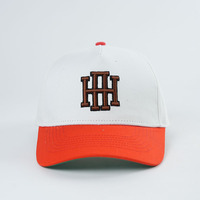 Hoge kwaliteit Oxford Dobby Dot sport baseballcap 5 panelen gebogen klep katoen gepersonaliseerde borduring tweekleurig