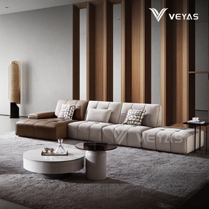 Compre Sofás Seccionales en Forma de L Reclinables de Tela de Estilo Moderno de Diseño Escandinavo de China, Fábrica de Muebles Veyas de Foshan - Product Image 2