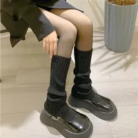 Marque chinoise Lolita Punk jambières cheville plus chaud longues chaussettes genou haute tricoté pied couverture cheville guêtres femmes vêtements d'hiver