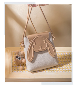 High-end Vintage <b>Small</b> Shoulder Bag New Cowhide PU Premium Phone Bag Crossbody Mini <b>Purse</b> with Single Button Closure for Women - Product Image 2