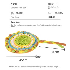 Yeni Sniff Pad Köpek Oyuncağı Polar Kumaş Makinede Yıkanabilir Yavaş Besleme Evcil Hayvan Ödül Maması Lolipop Stres Giderici Oyun Malzemeleri - Product Image 3
