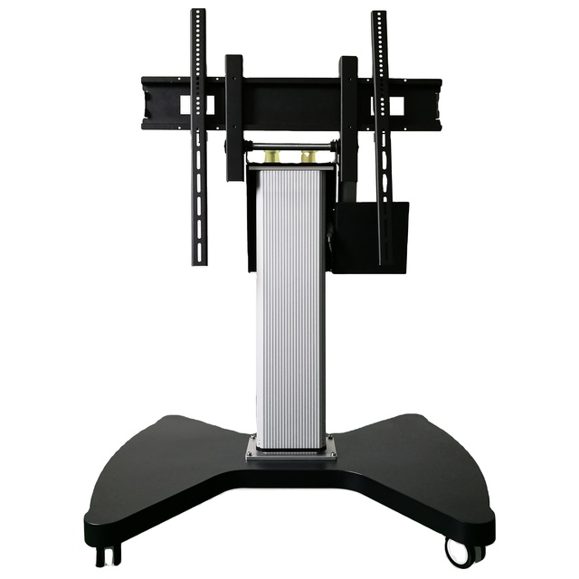 2024 Hot Selling Universal Stainless Steel Vesa Electronic Tilt Rotation Adjustable Floor Standing TV Mobile Display Products